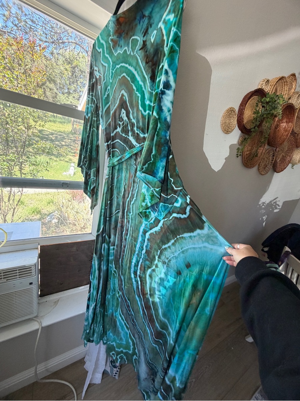 Katya Moon Dyes Green Geode Tie Dye Wrap Dress - Picture 4 of 5